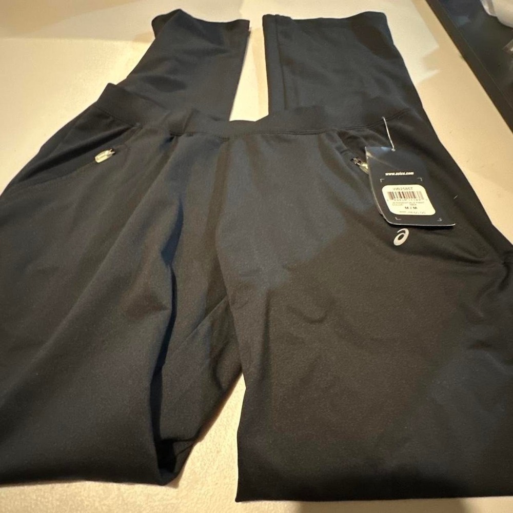 Asics Women Essentials Pant Black Athletic Running Gym Leggiings